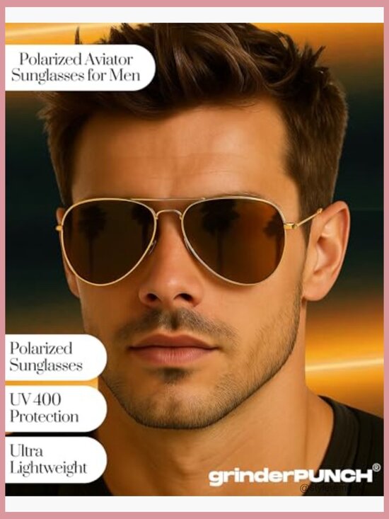 Metal Frame Polarized Aviator Sunglasses UV Protection Lightweight main image 6